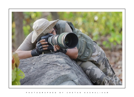 Bhushan Shikhare in the field with gear